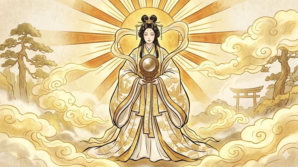 天照大神（アマテラスオオミカミ）のイメージイラスト