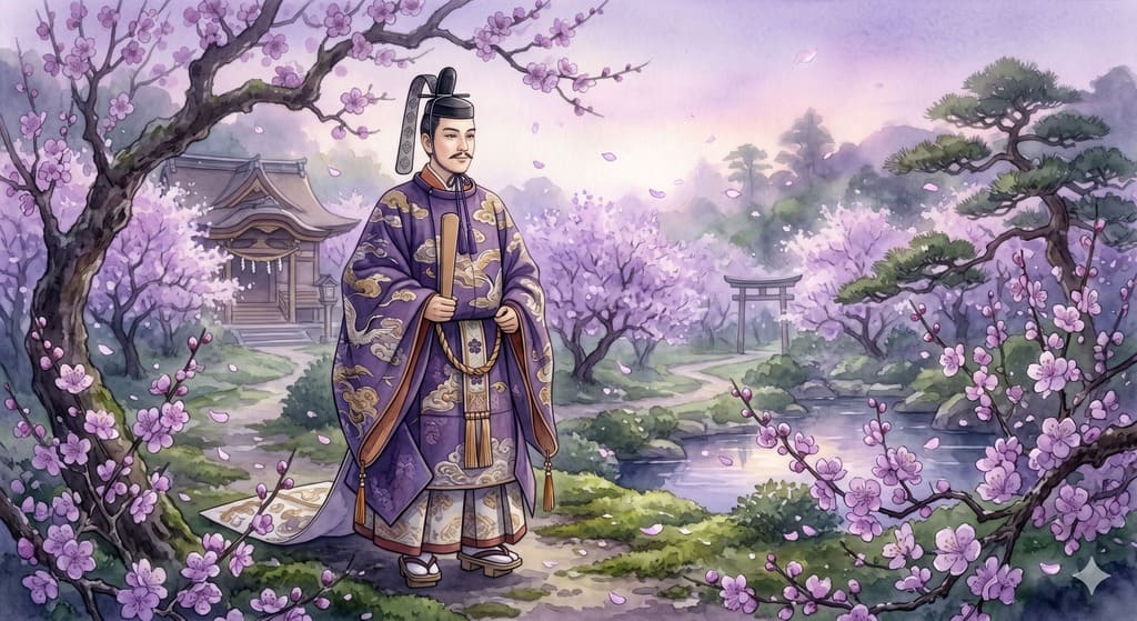 菅原道真公（天神様）のイメージイラスト