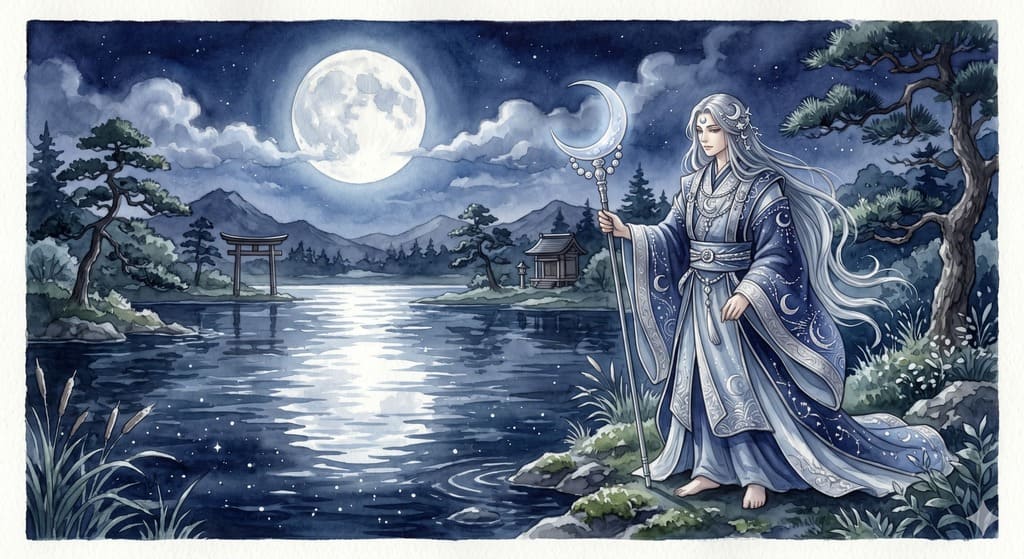 月夜見尊（ツクヨミ）のイメージイラスト